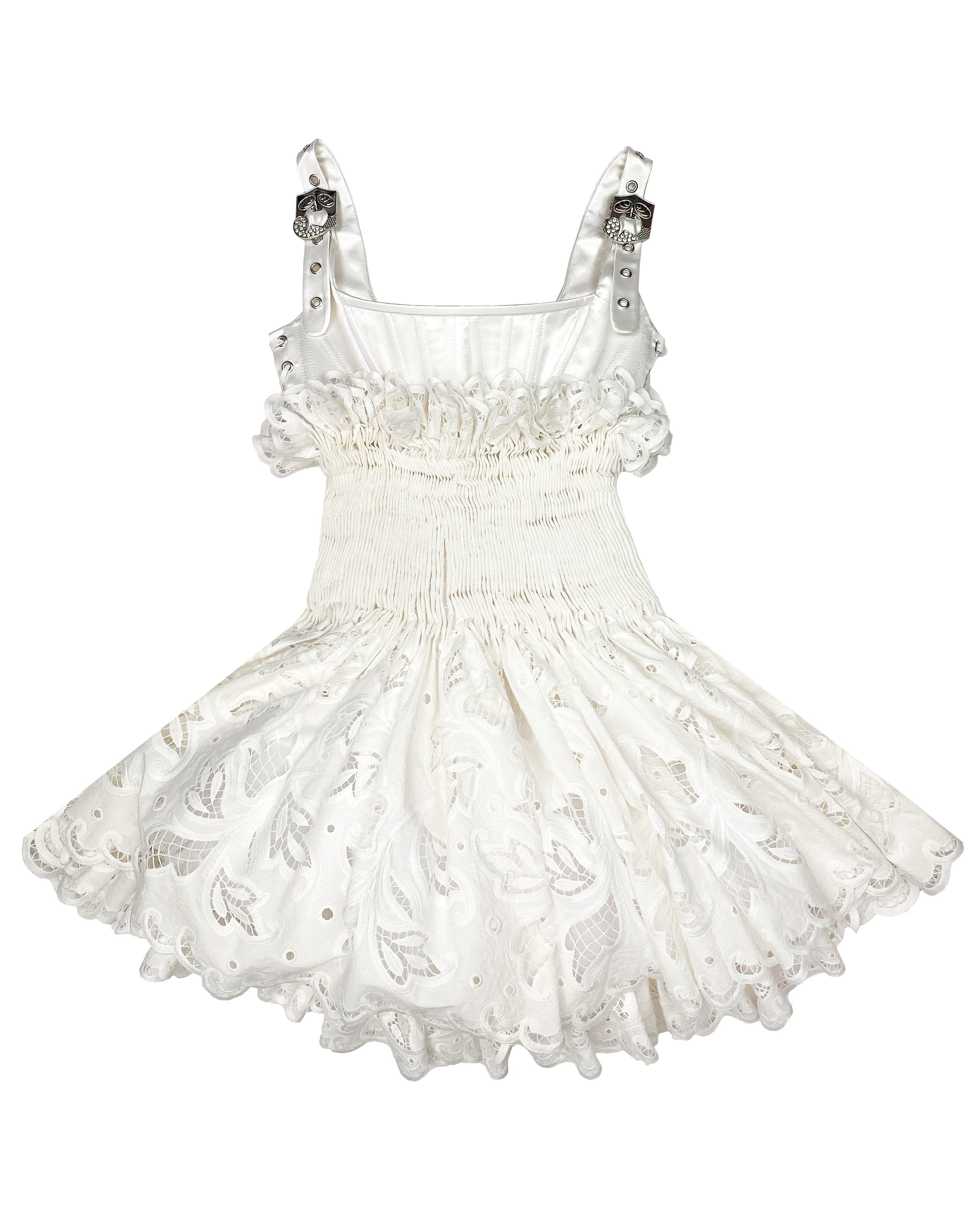 Faddy Bustier Smocked Dress