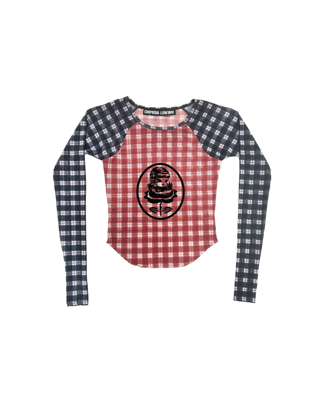 Angelica Flocked Long Sleeve Top