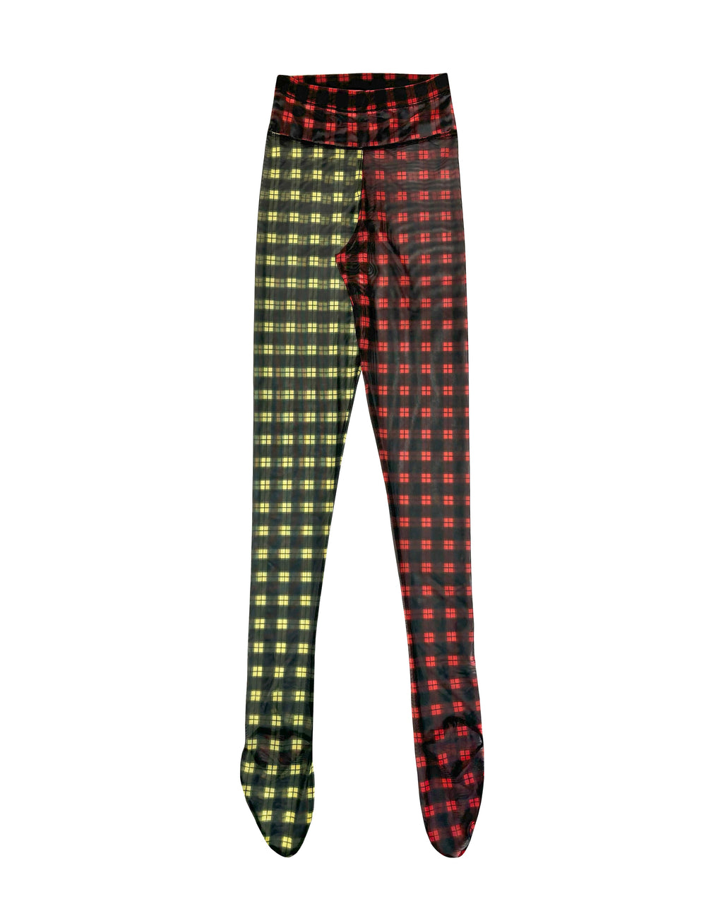 Plaid Mesh Leggings