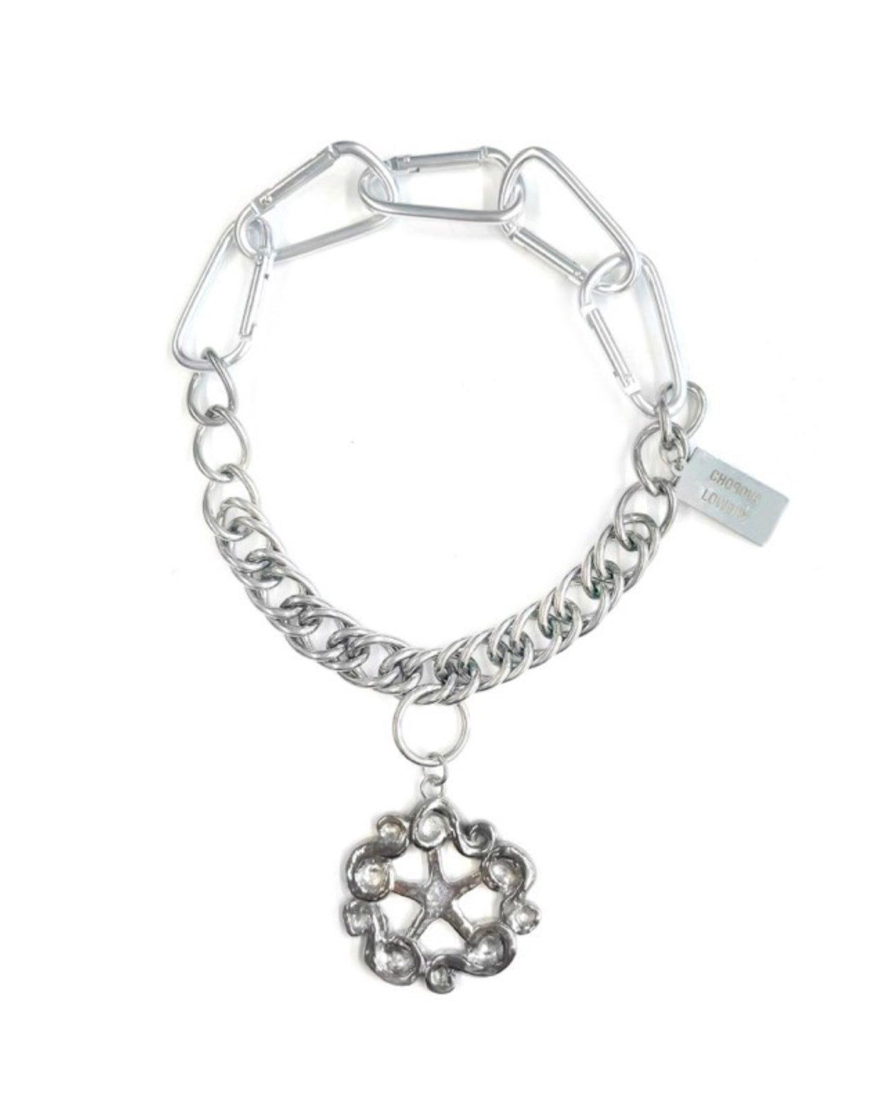 Infinite Swirl Carabiner Necklace