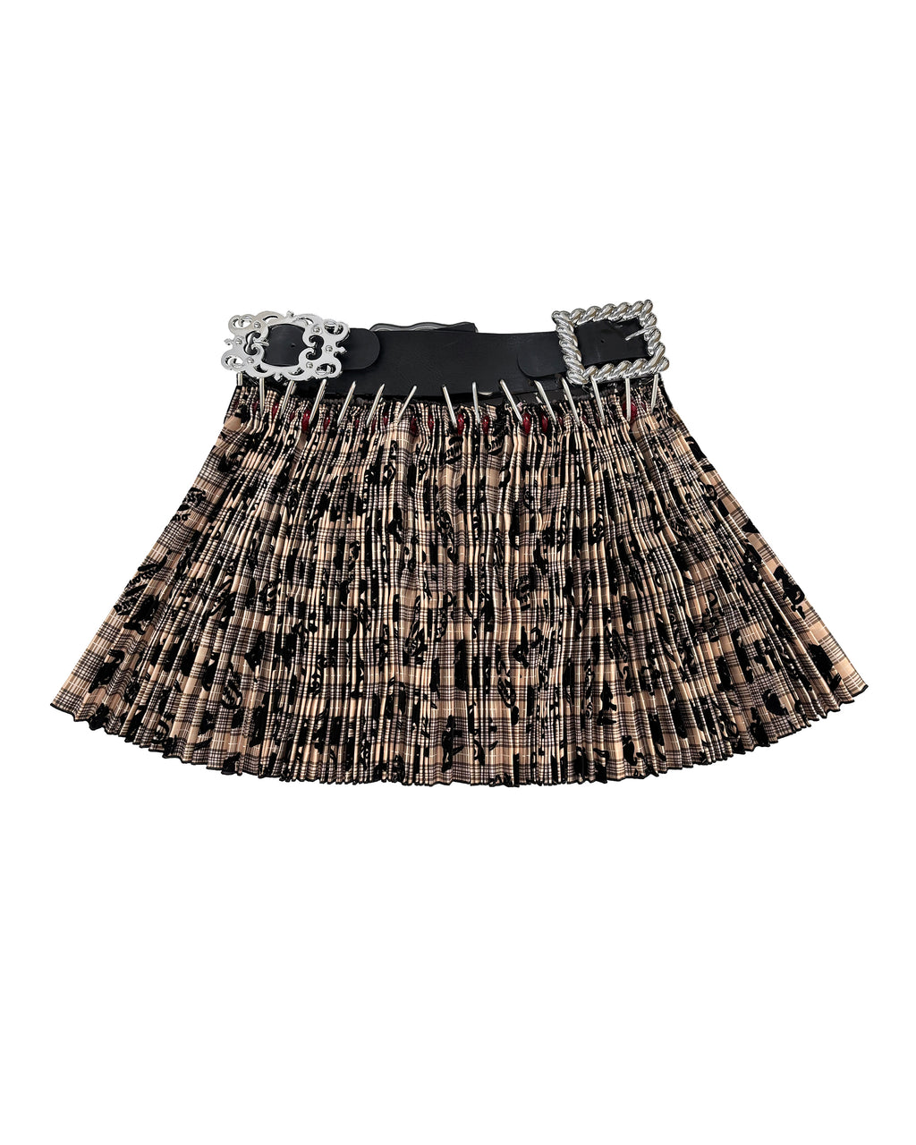 Exclusive Adjustable Belt Roll In Mini Carabiner Skirt