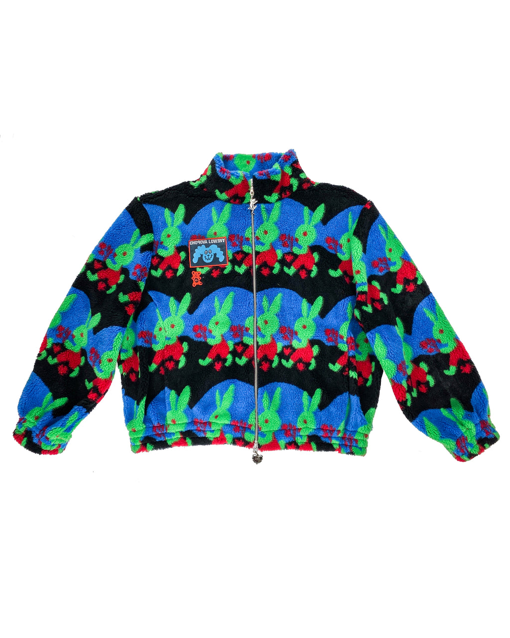 Bunny Oversized Fleece Black and Multi