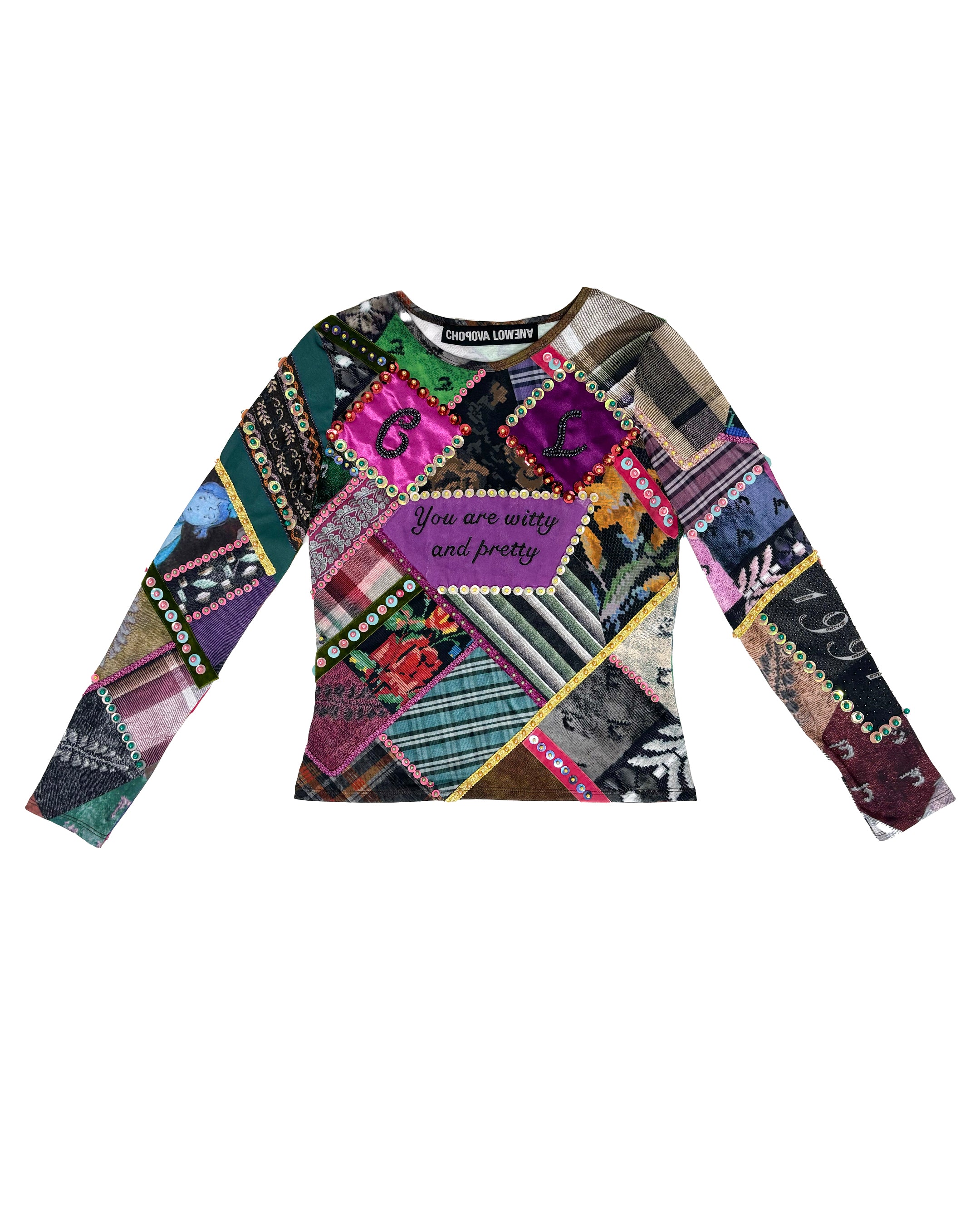 Pretty Beaded Jersey Top