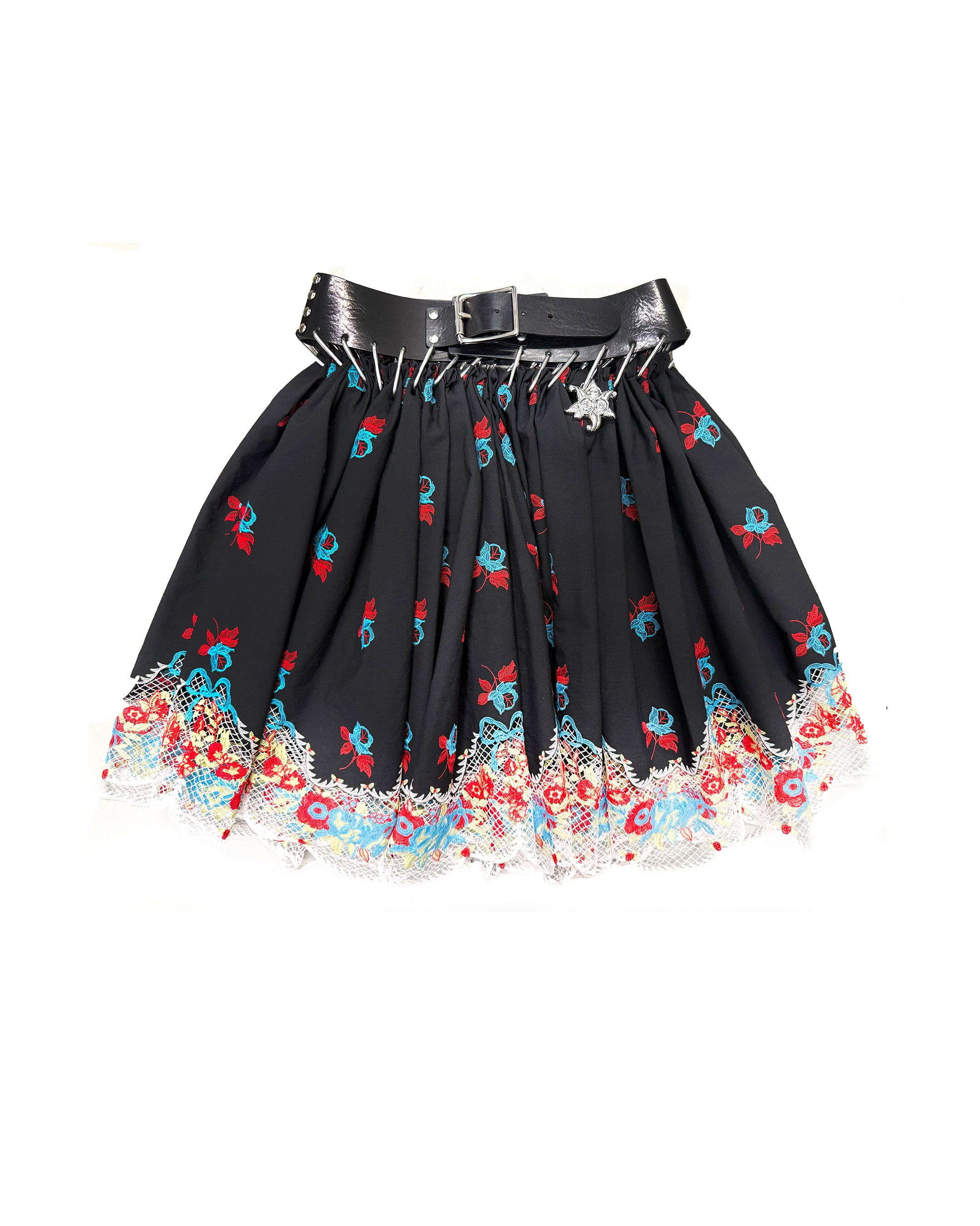 Sasha Broderie Knee Carabiner Skirt