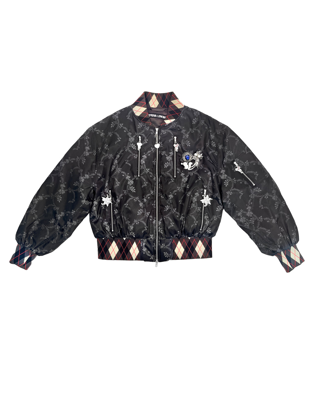 Crescent Black Bomber Jacket