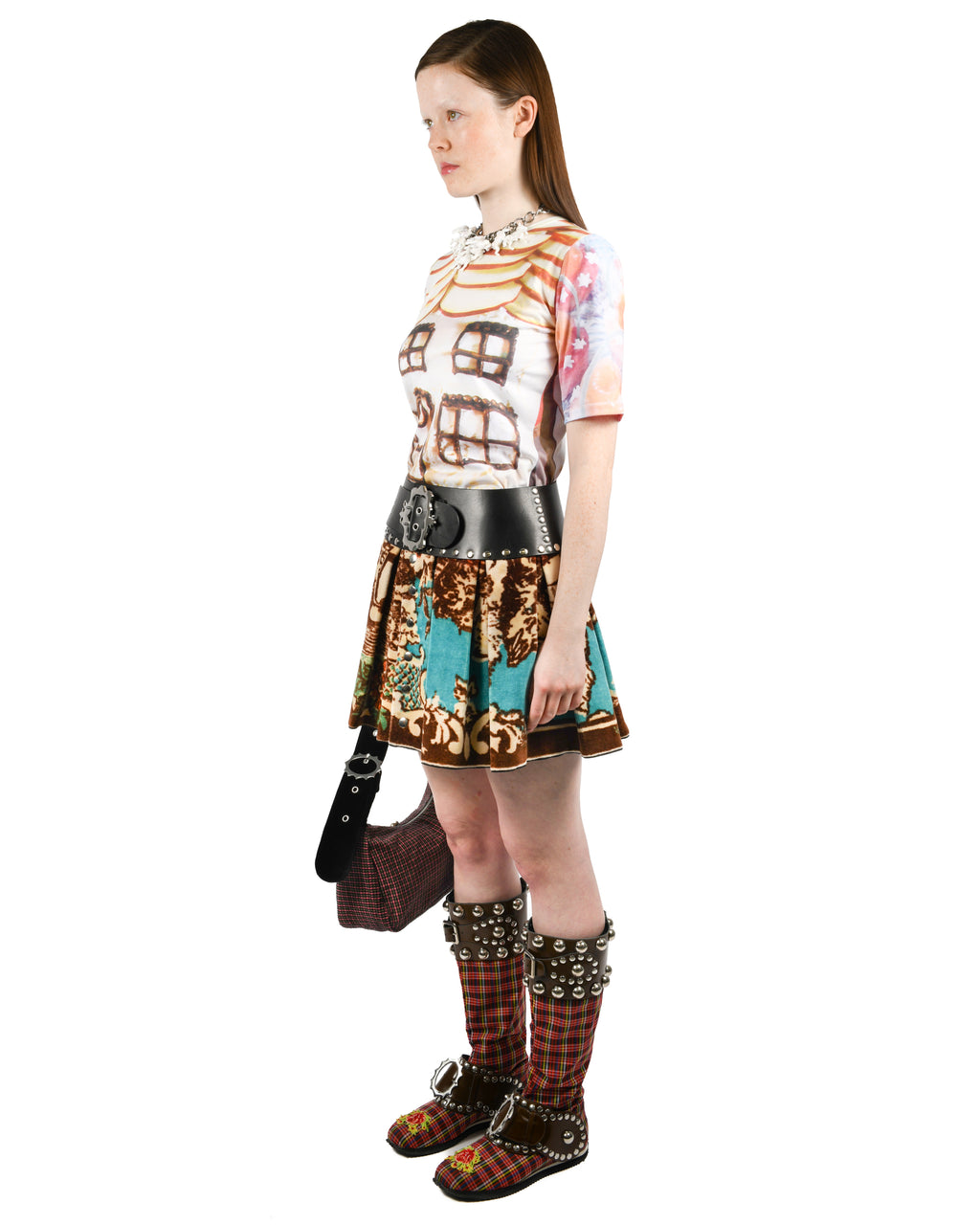 Velvet Mini Carabiner Skirt
