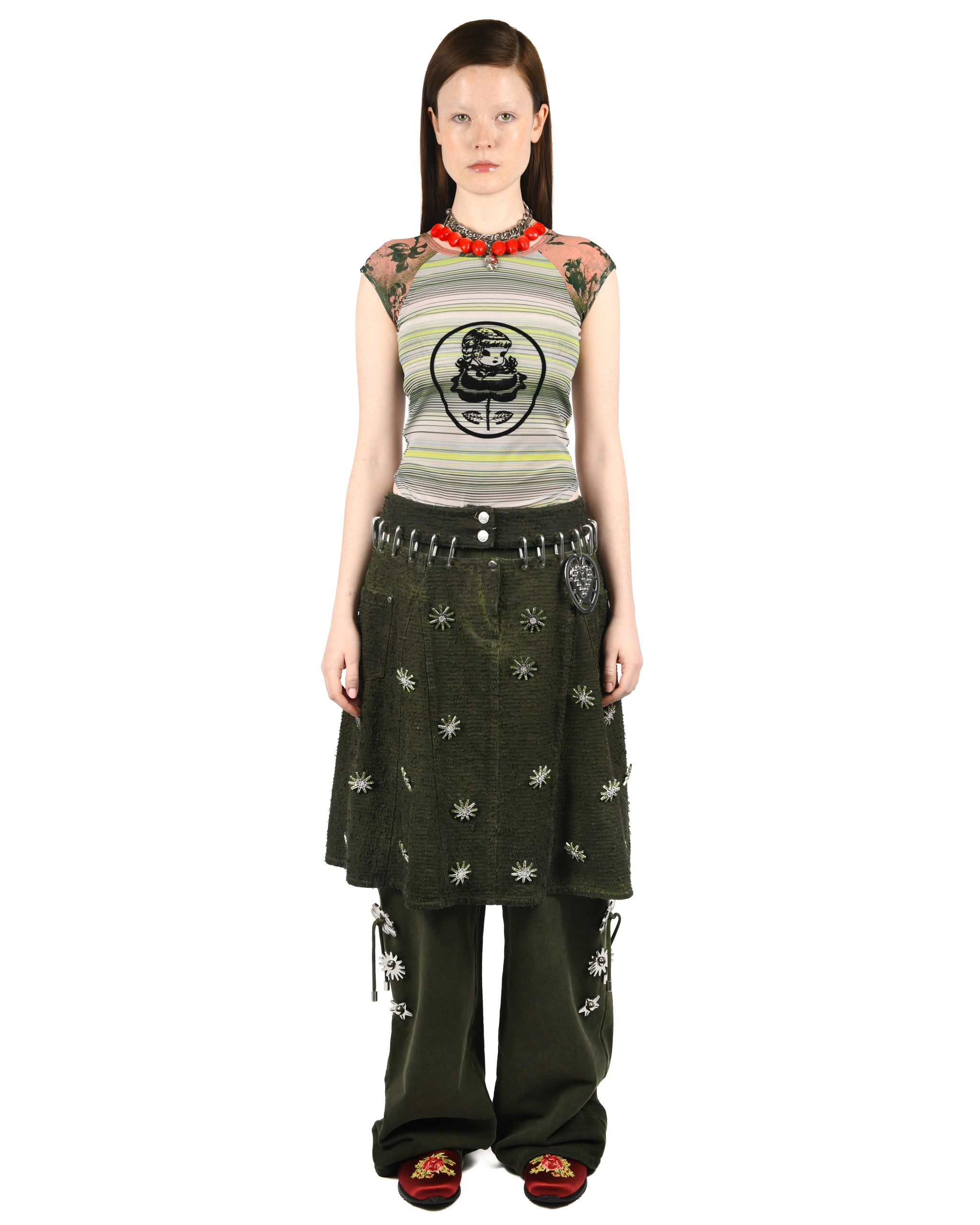 Poppet Demin Carabiner Knee Skirt