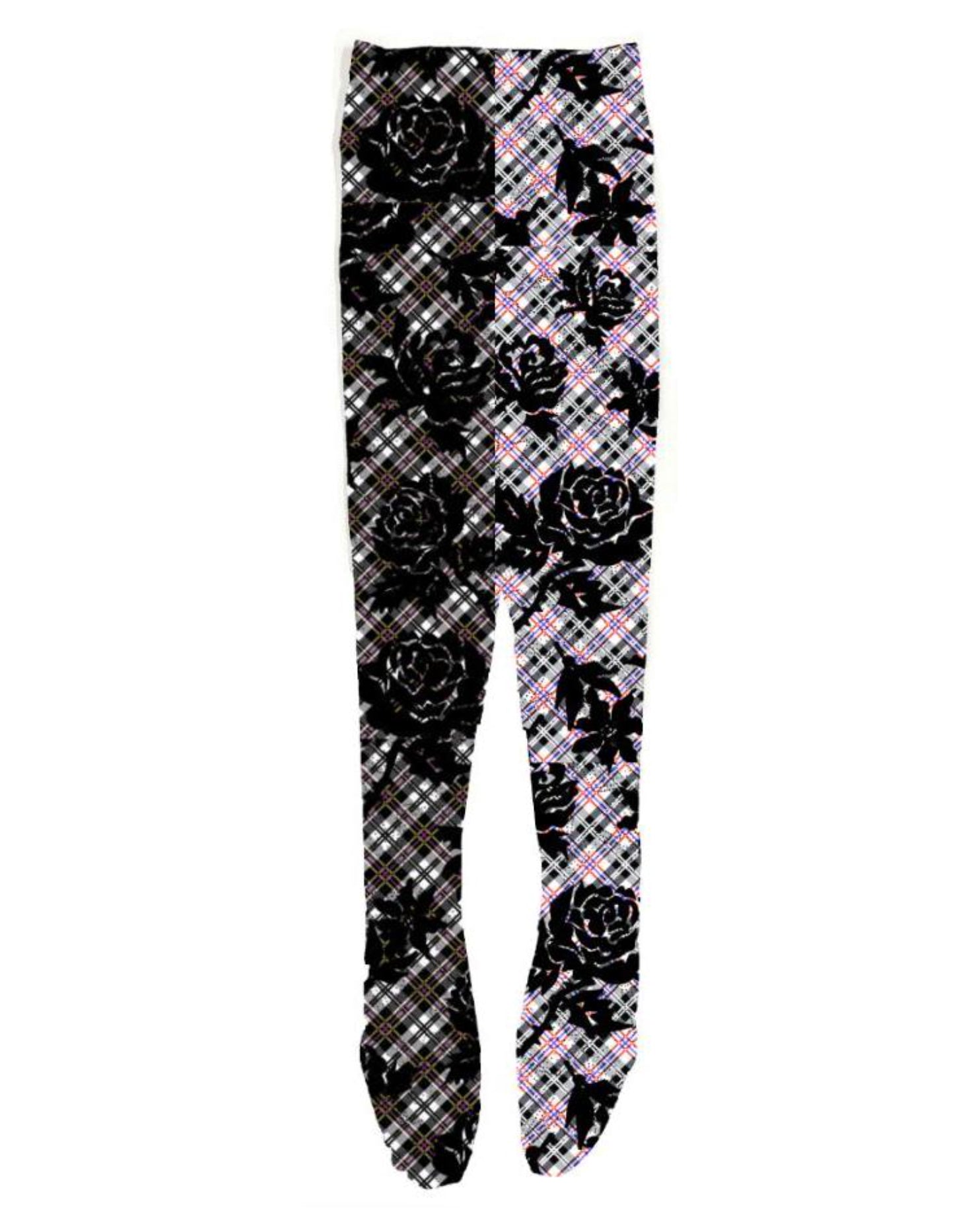 Picnic Plaid Flocked Mesh Leggings