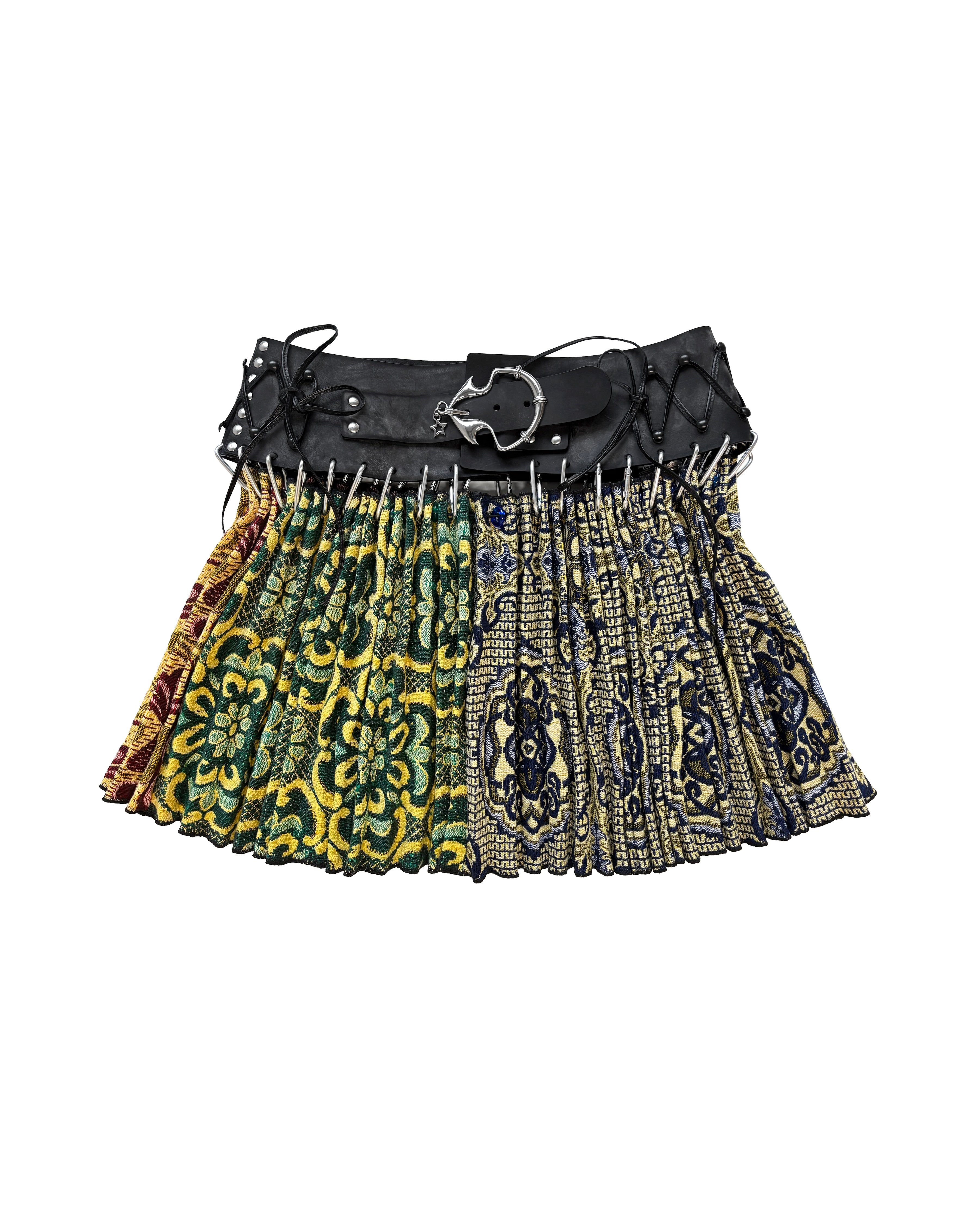 Exclusive Isola Laced Tapestry Folkloric Mini Carabiner Skirt